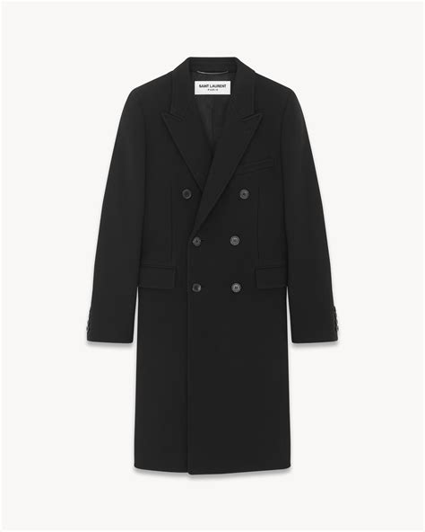 ysl cashmere coat|Coat in wool and cashmere .